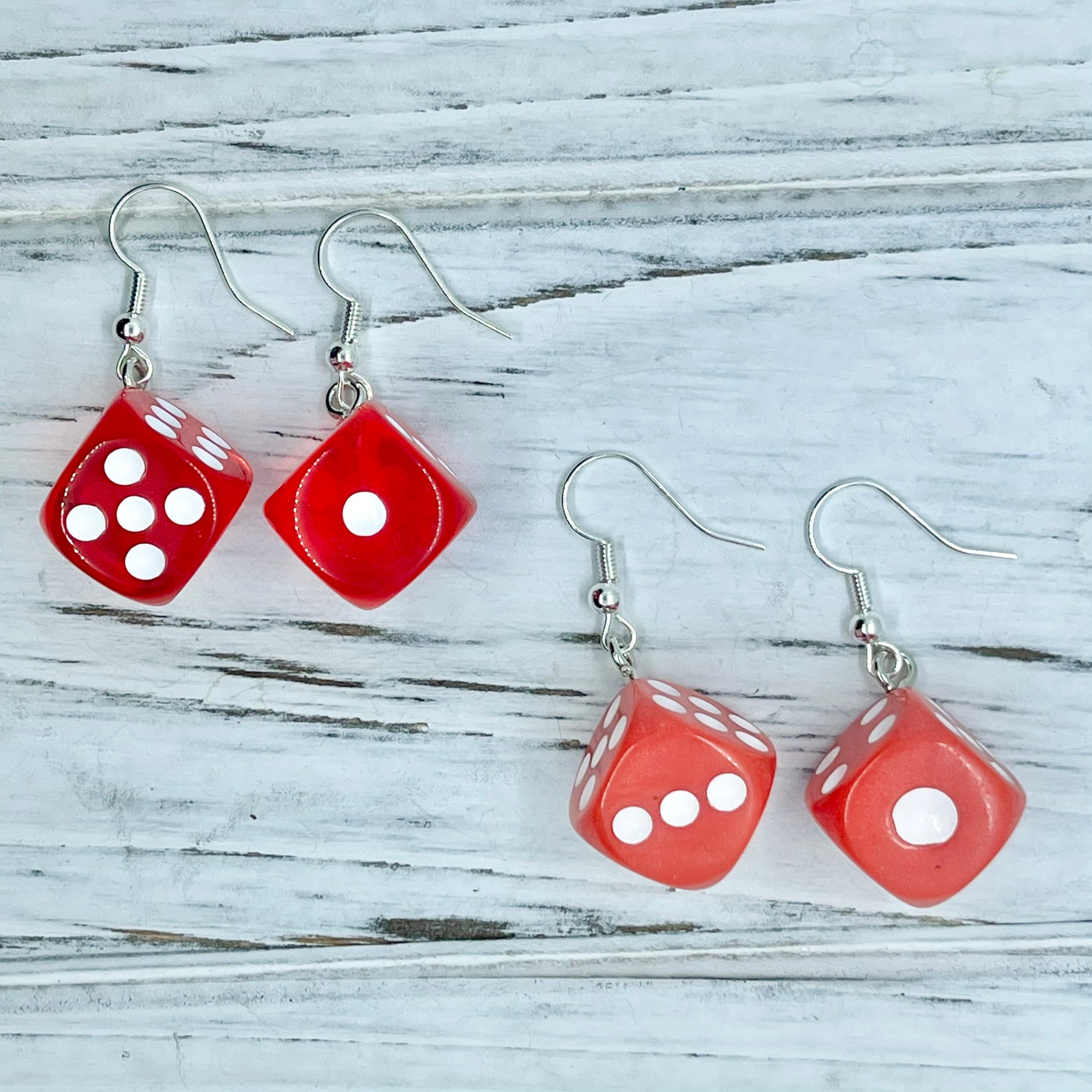 Dice Earrings Colorful Dice Earrings Game Earrings Kid Etsy