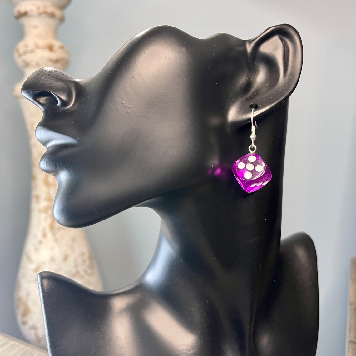 Dice Earrings Colorful Dice Earrings Game Earrings Kid Etsy