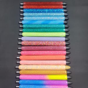 Epoxy pens, glitter pens, personalized pens, colormate gel pens, gel epoxy pens, personalized gel pens,