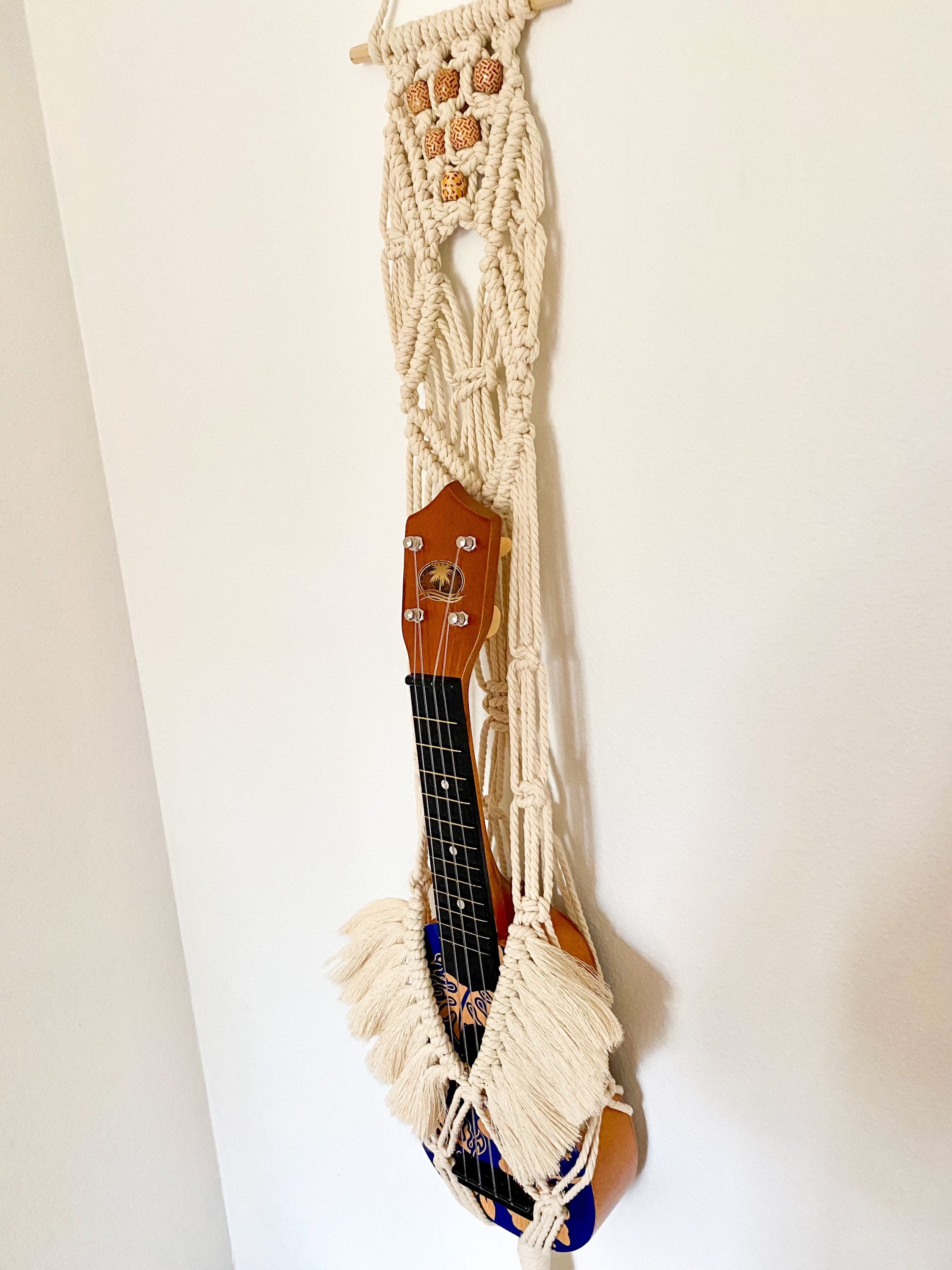 Macrame Ukulele Hanger Soprano Ukulele Hanging Hang My Etsy