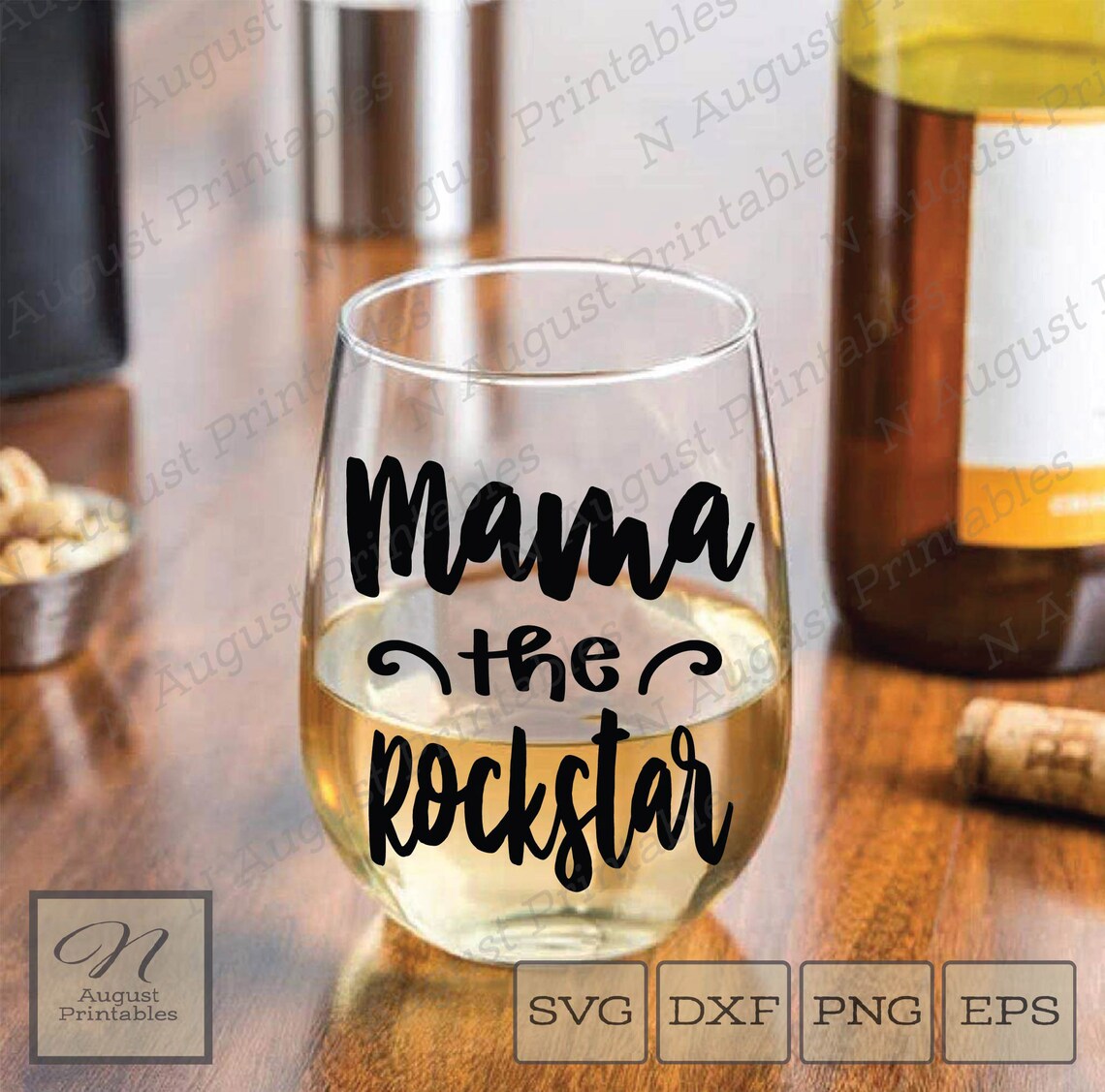 Download Cool Mom SVG Mama the Rockstar SVG Tumbler SVG Wine Svg | Etsy