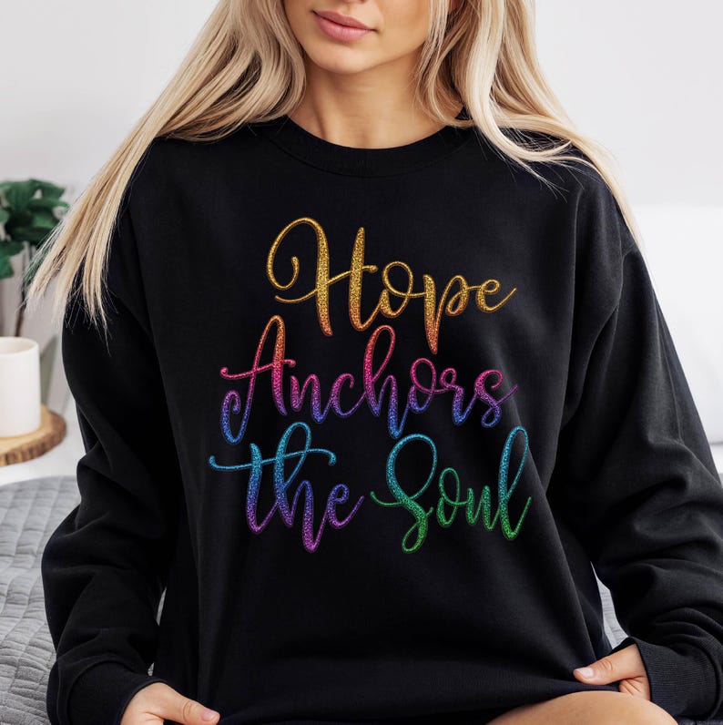 Hope Anchors the Soul PNG and SVG Files, Christian Bible Verse Design ...