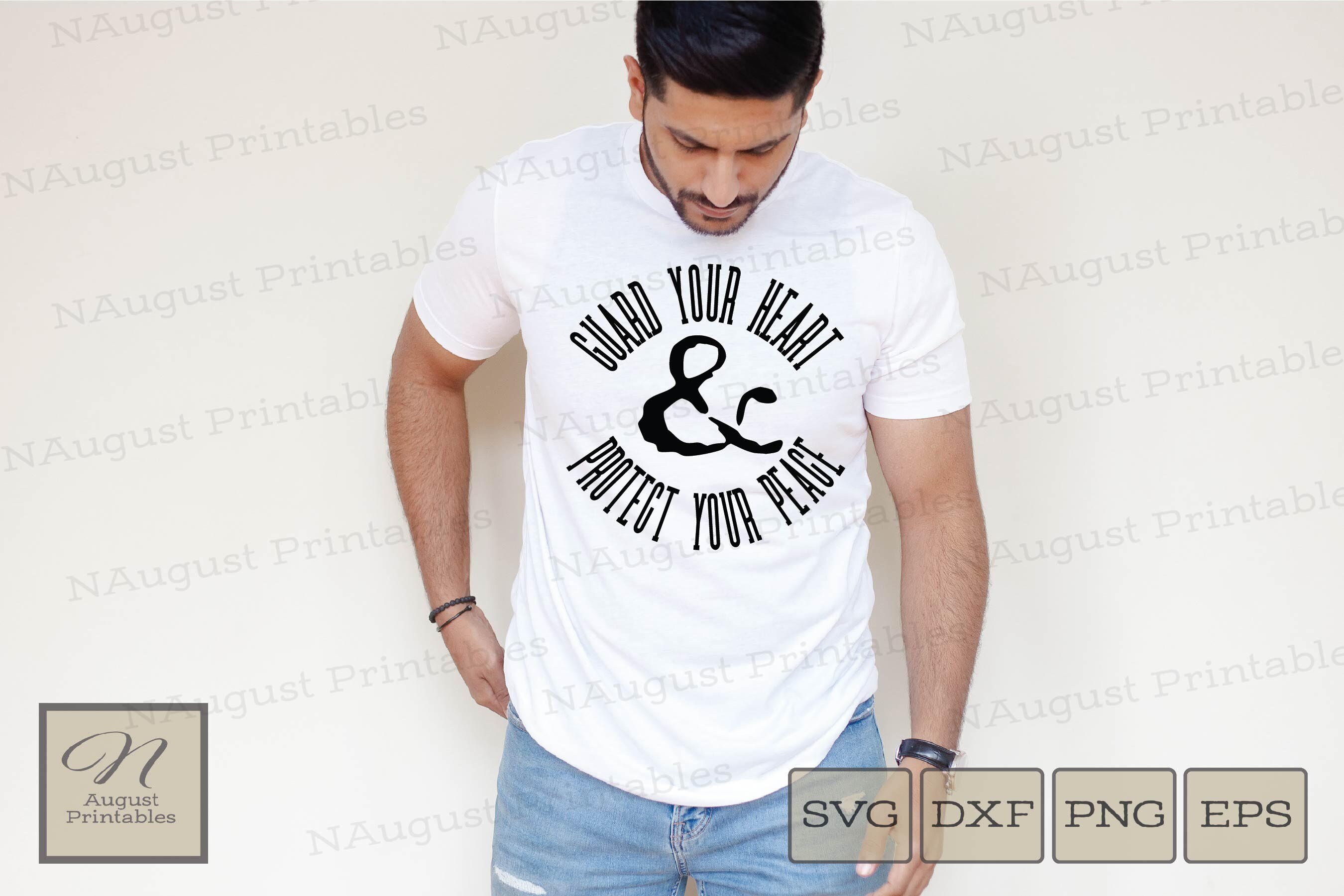 Guard Your Heart & Protect Your Peace SVG for Uses in Etsy