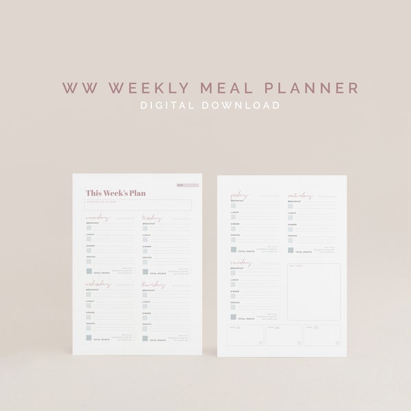 WW This Week's Plan Point Tracker Printable
