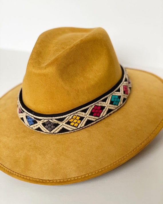 Brand New Artisan Suede Hat With Craft Band - Etsy display picture 2