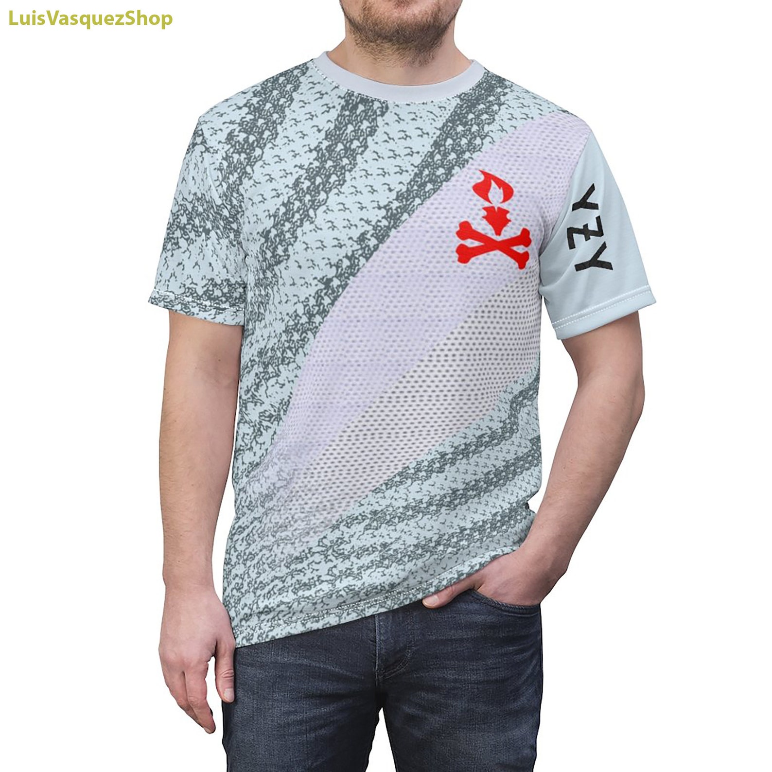 Yeezy Boost 350 V2 Blue Tint Sneaker Color Match T-Shirt V3 . | Etsy