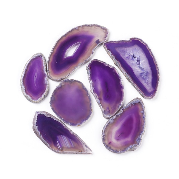 Drilled Agate Slice Purple