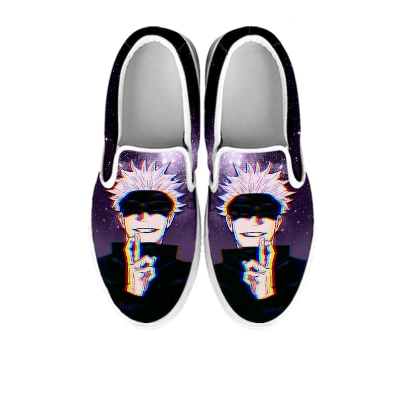Unisex Shoes Poster Shoes Anime Canvas Shoes Gojo Slip On Personalized Shoes Custom Shoes Kid/'s Shoes