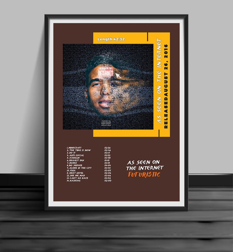 Futuristic As Seen On The Internet Custom Canvas Rapper Canvas Rolls Music Album Unframed Canvas Home Decor Hip Hop Poster Canvas