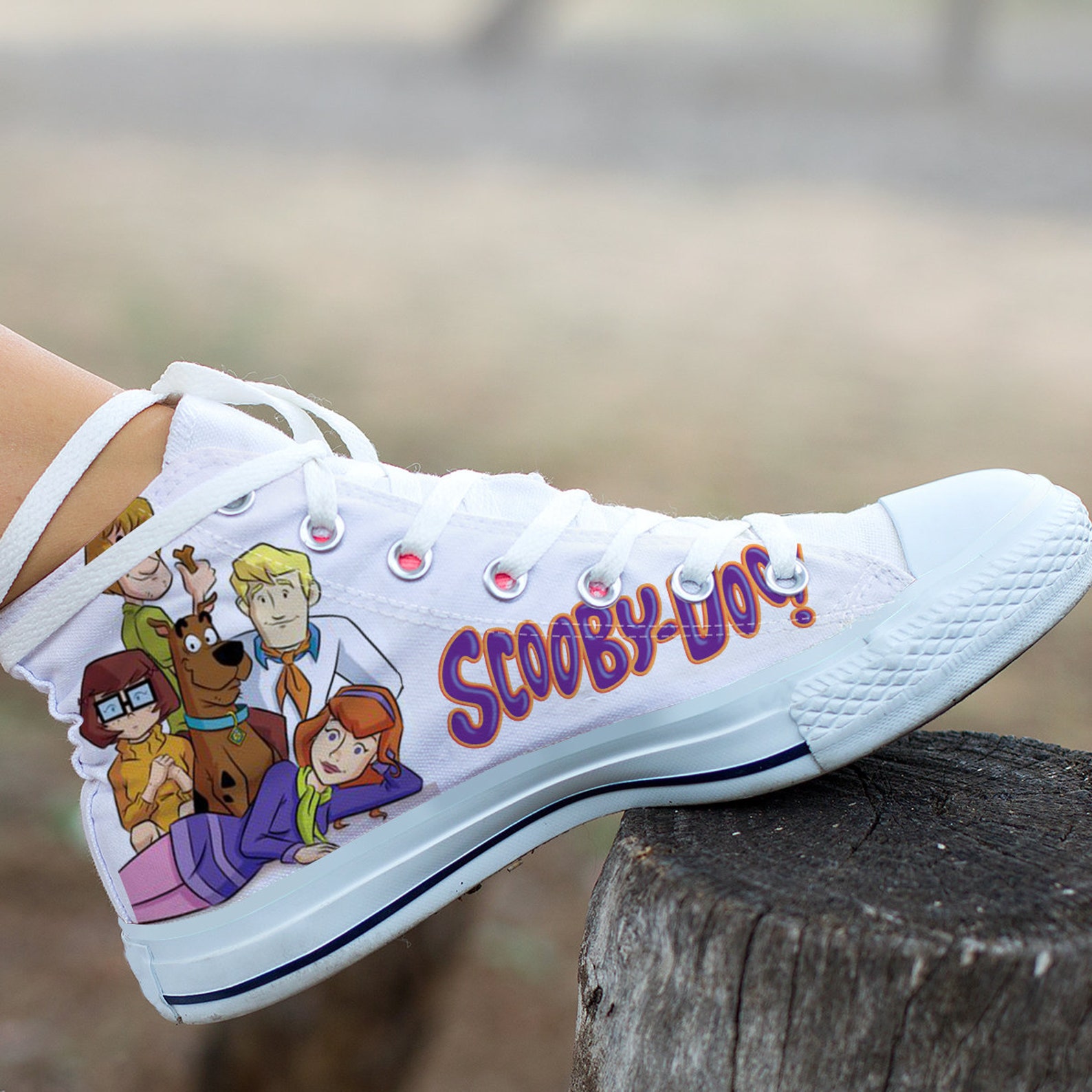 Scooby Doo Hightop Daphne Canvas Shoes Custom Shoes Etsy