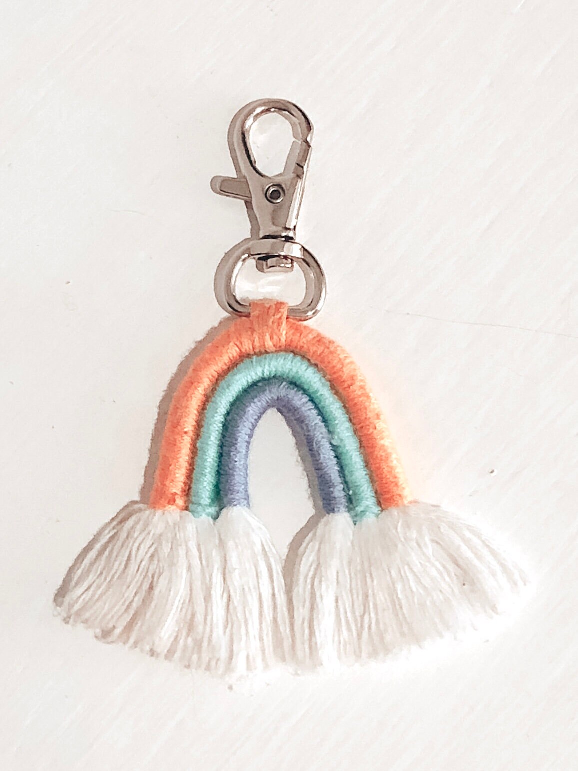 Mini Boho Rainbow Keychain Etsy