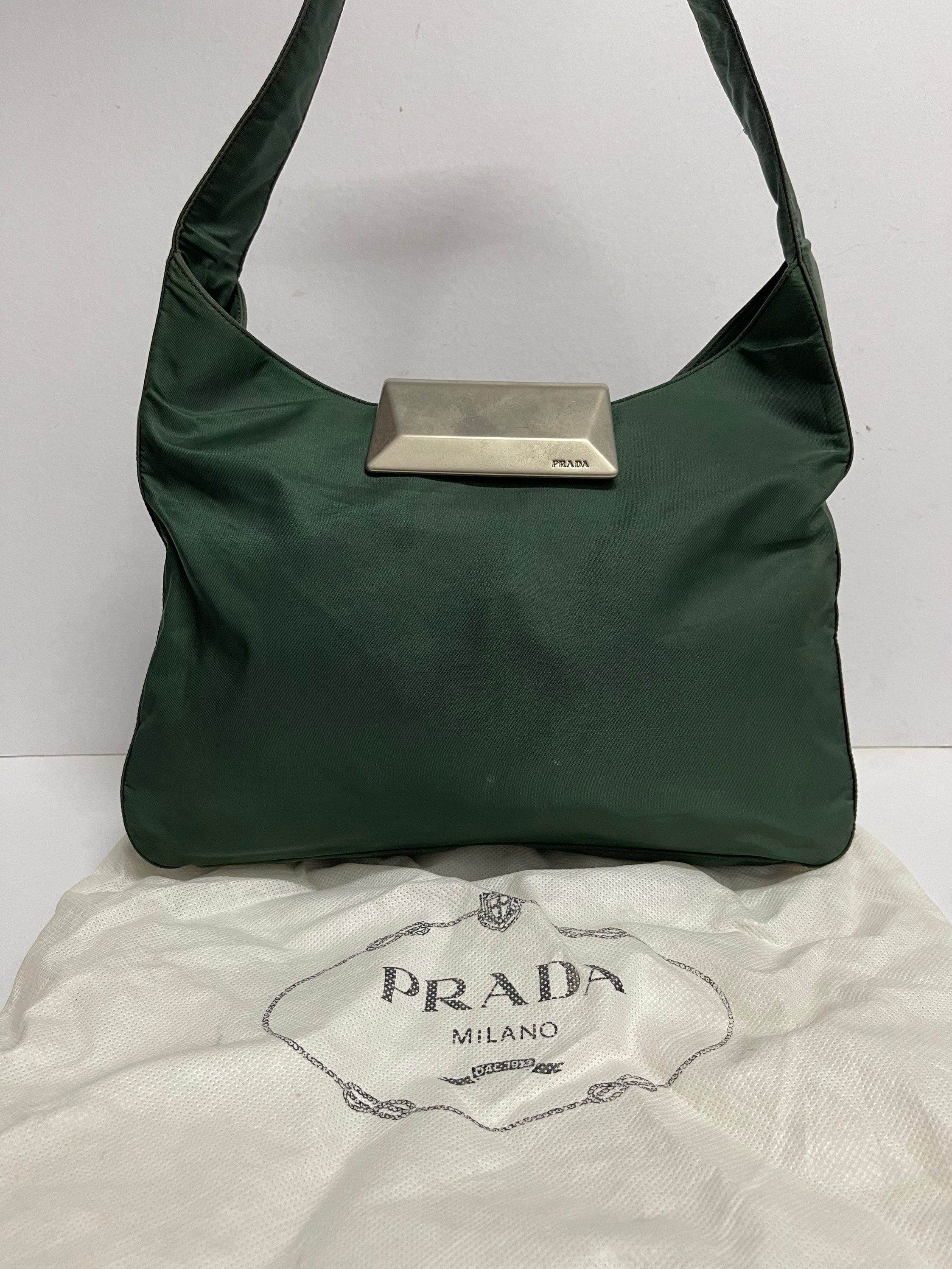 Vintage Authentic Prada Nylon Hobo Pochette Bag