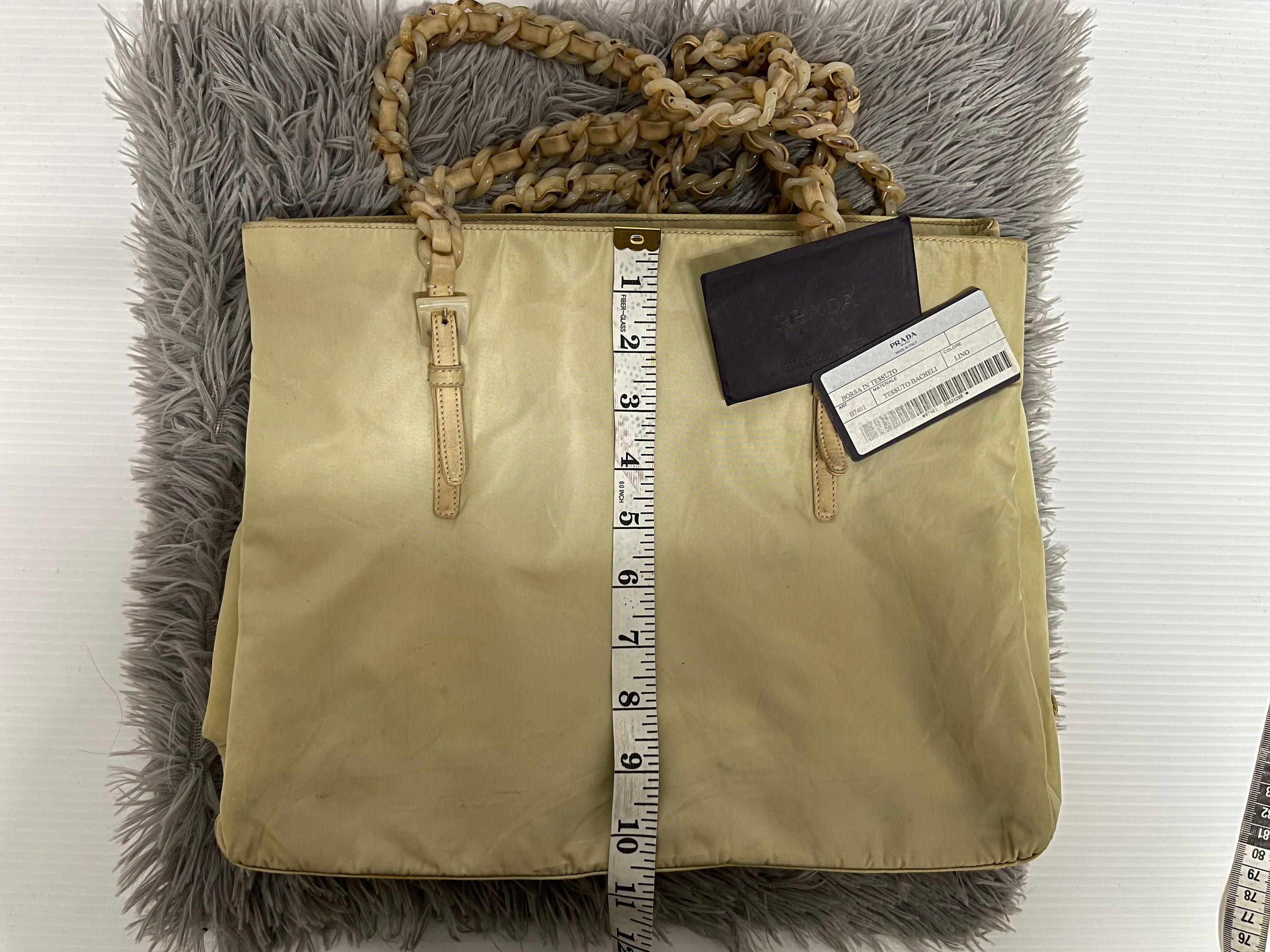 Vintage Prada Tessuto Gaufre Nylon Braided Shoulder Bag (rare color way)