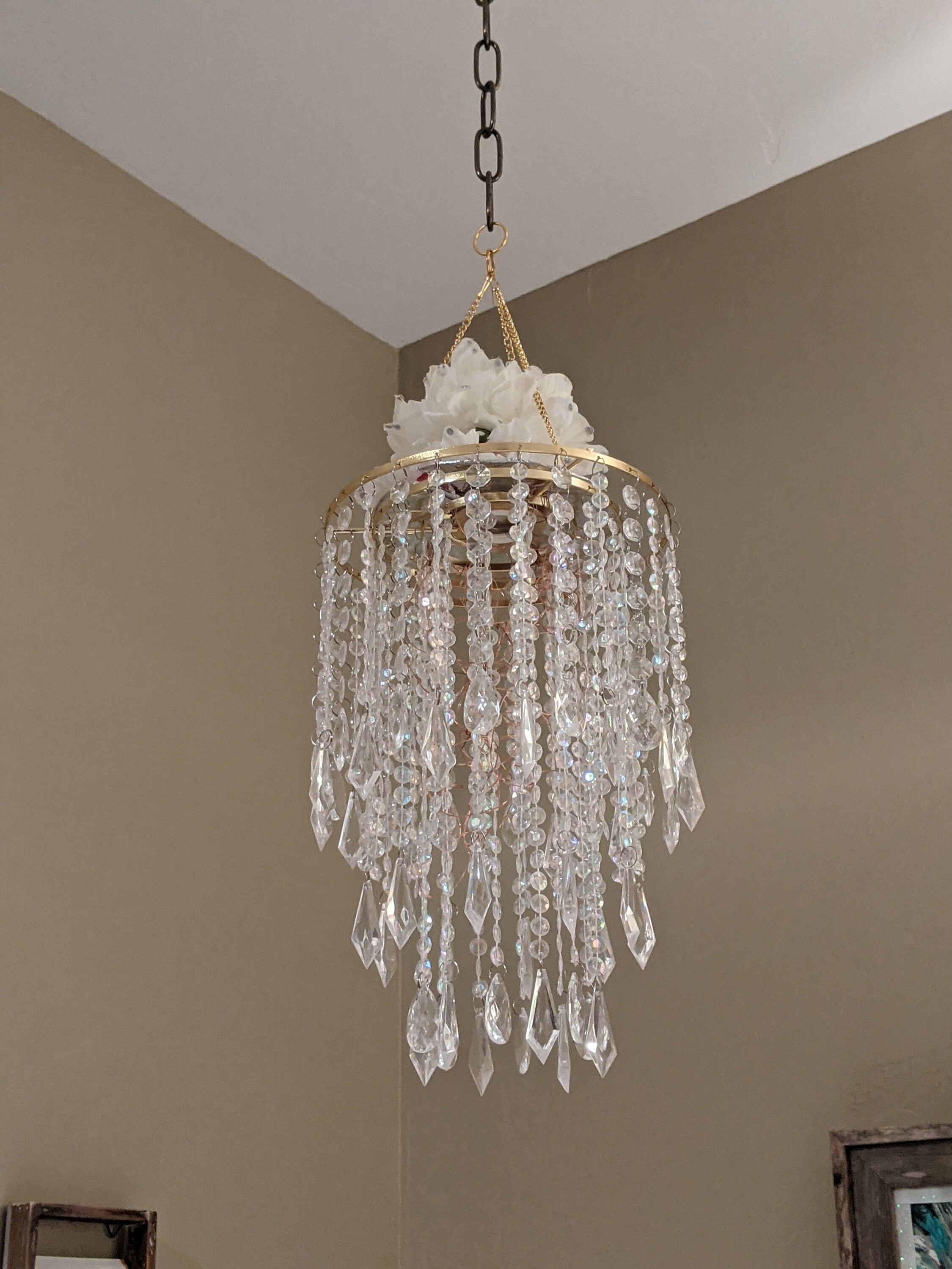 Fairy Light Battery Operated Remote Control Chandelier Etsy
