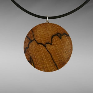 Jewelry pendant made of bocked beechwood, handmade wooden jewelry, pendant, necklace pendant, wooden necklace.