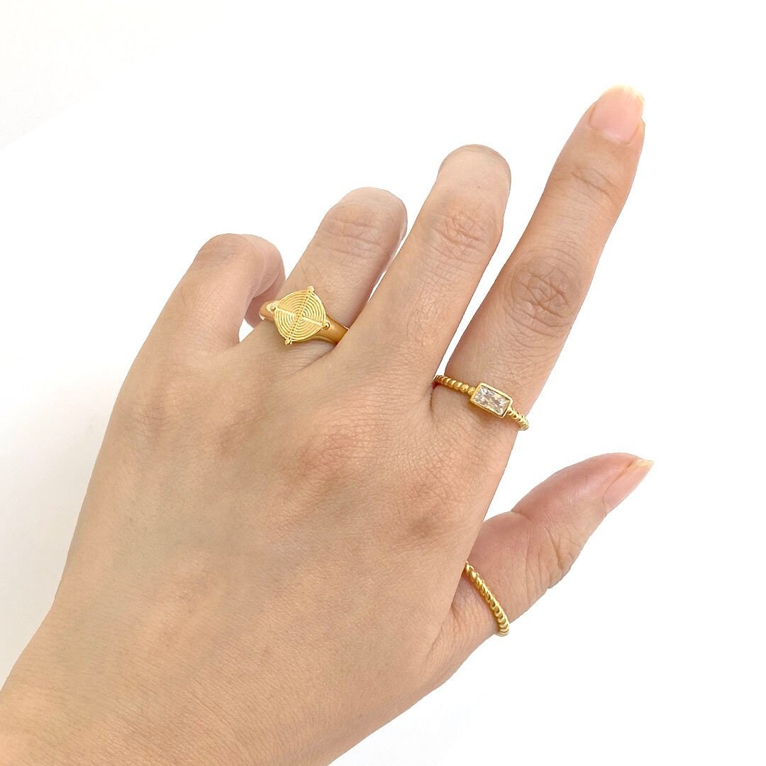 Gold Twist Ring Minimalist Ring Gold Cuff Ring Open Etsy