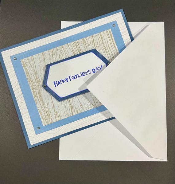 Happy Fathers Day (wood grain blue)