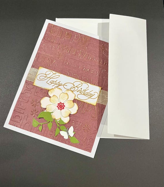 Happy Birthday ( brushed corduroy and burgundy)