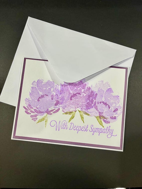 With Deepest Sympathy ( purple floral )