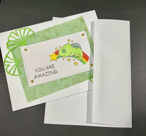 You Are Amazing (ginkgo and chameleon)