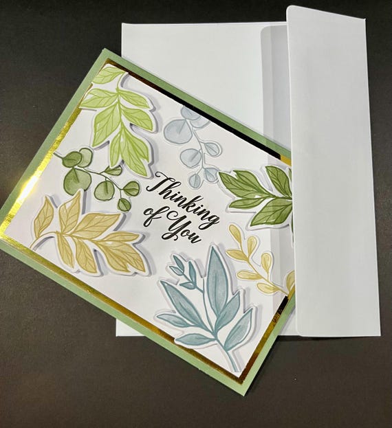 Thinking of You ( green & gold )