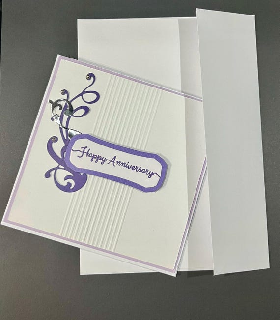 Happy Anniversay( white and lavender)