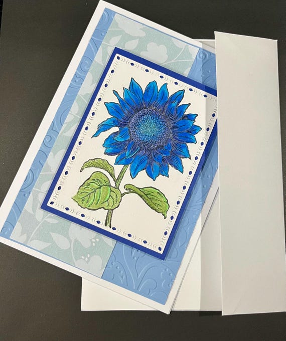 Blue Sunflower, periwinkle blue