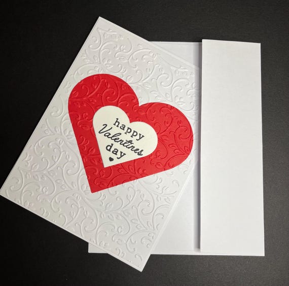 happy Valentine’s Day card, A2 size, red heart