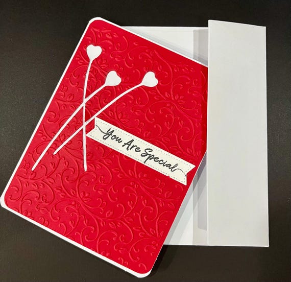 You Are Special card, A2 size, red and white
