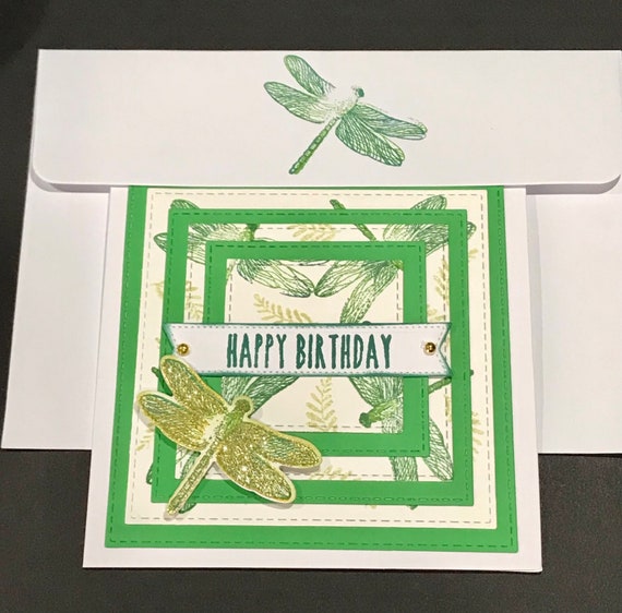 Happy Birthday (green dragonfly)