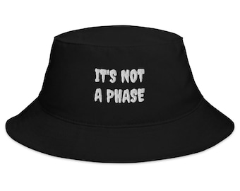 Unisex Bucket Hat | Emo Hat | Emo Bucket Hats| Elder Emo Hat | Emo Pop Punk Bucket Hats | It's Not a Phase Hat | Outdoor Foldable Summer Hat