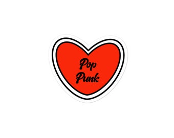 Ik hou van pop-punk sticker | Pop-punks niet dode concertsticker | Poppunk-sticker | Punkrock-sticker | Verdedig Pop Punk Muziek Sticker