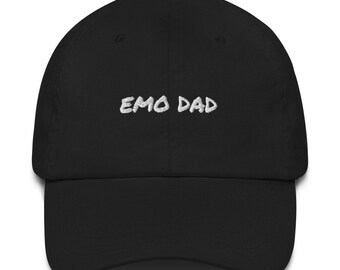 Emo Dad Hat | Emo Goth Snapback Hat Cap | Dad Hat Cap | Punk Hats | Dad Twill Hat | Casual Formal Cap | Text Printed Cap | Hat Baseball Caps