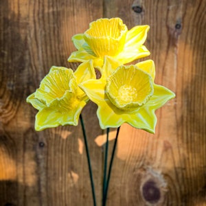 Yellow Ceramic Daffodils