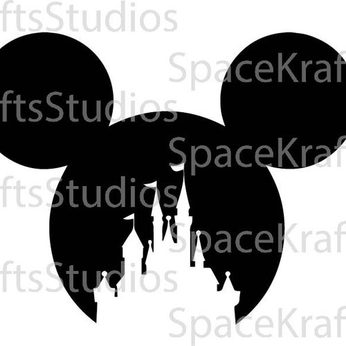 Disney Mickey Mouse Silhouette Head SVG File Clipart Cricut - Etsy