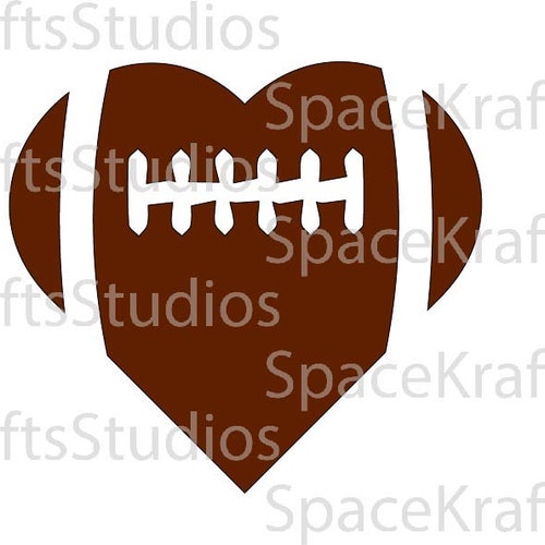 Football Heart Instant Digital Download Svg Png Dxf and Etsy