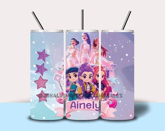 Kpop cup, Tumbler for girls, Huntrix cup, custom tumblers, girl custom tumblers