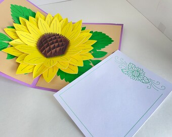 Pop Up Sunflower Greeting Card