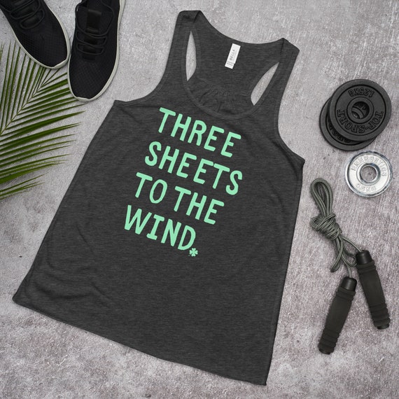 Three Sheets to the Wind mint Font St Patrick's Day Women's Flowy