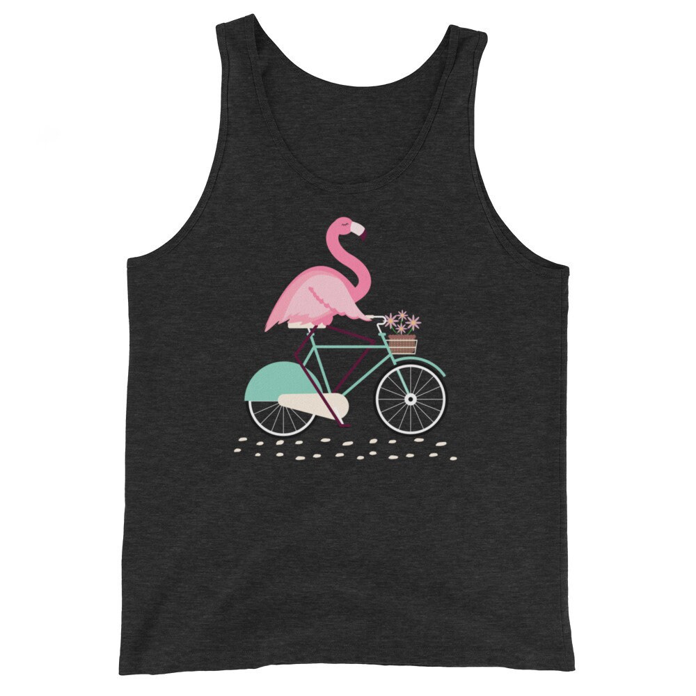 Flamingo Bike Ride / Unisex Tank Top - Etsy España