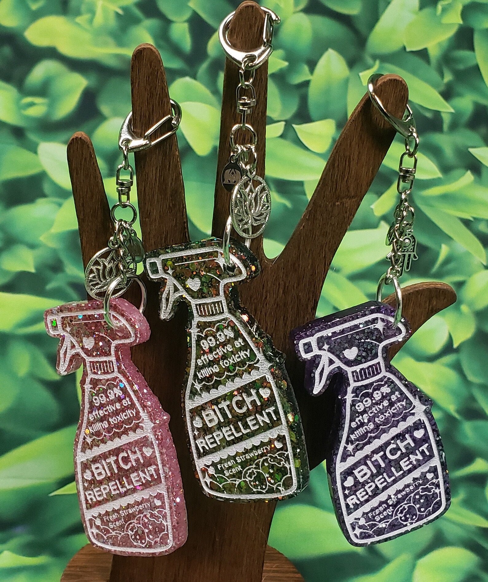 Bitch Repellent Keychain with Charms-Funny Gag Gift-Adult | Etsy