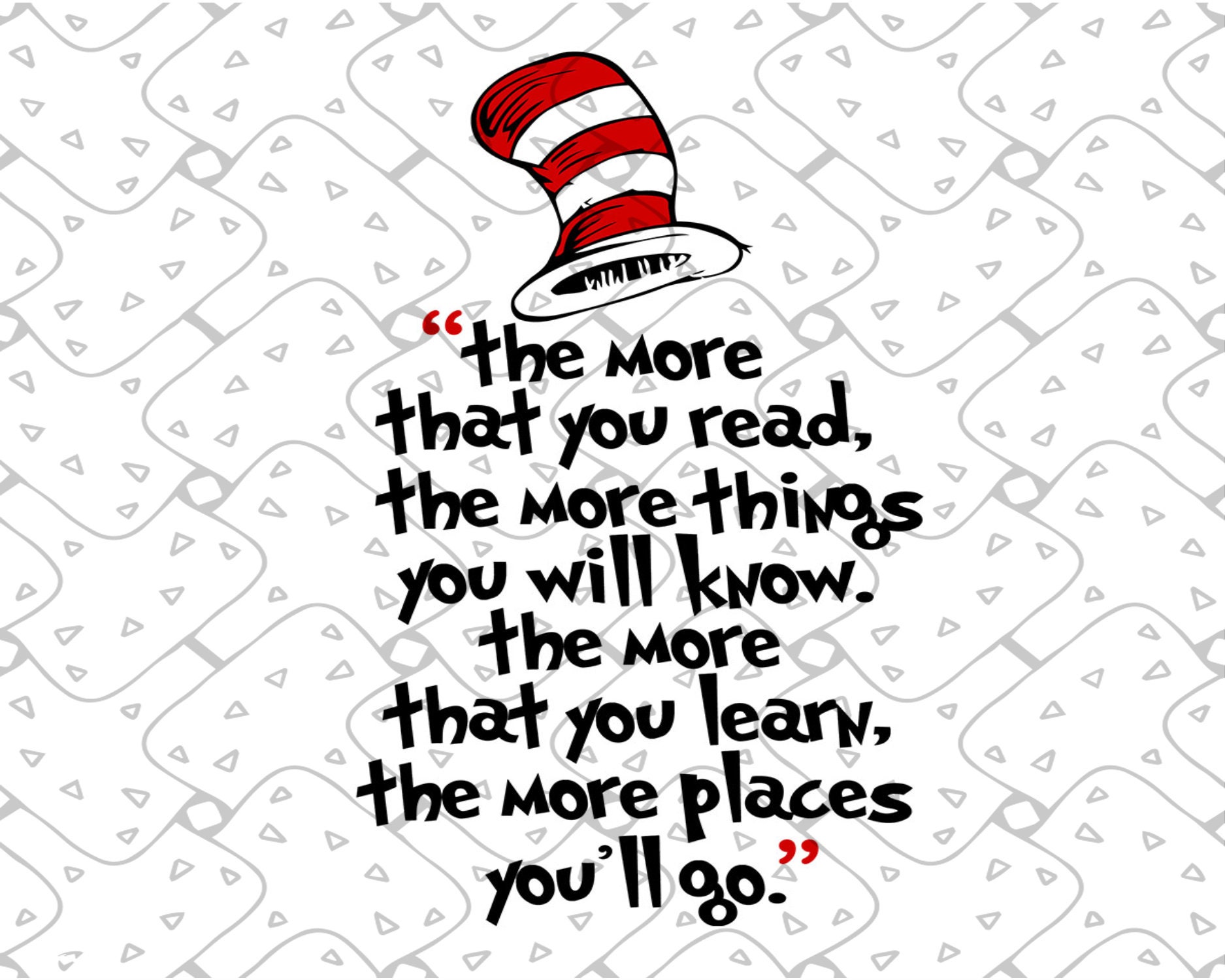 The More That You Read Dr Seuss Svg Dr Seuss Svg Cat In The | Etsy