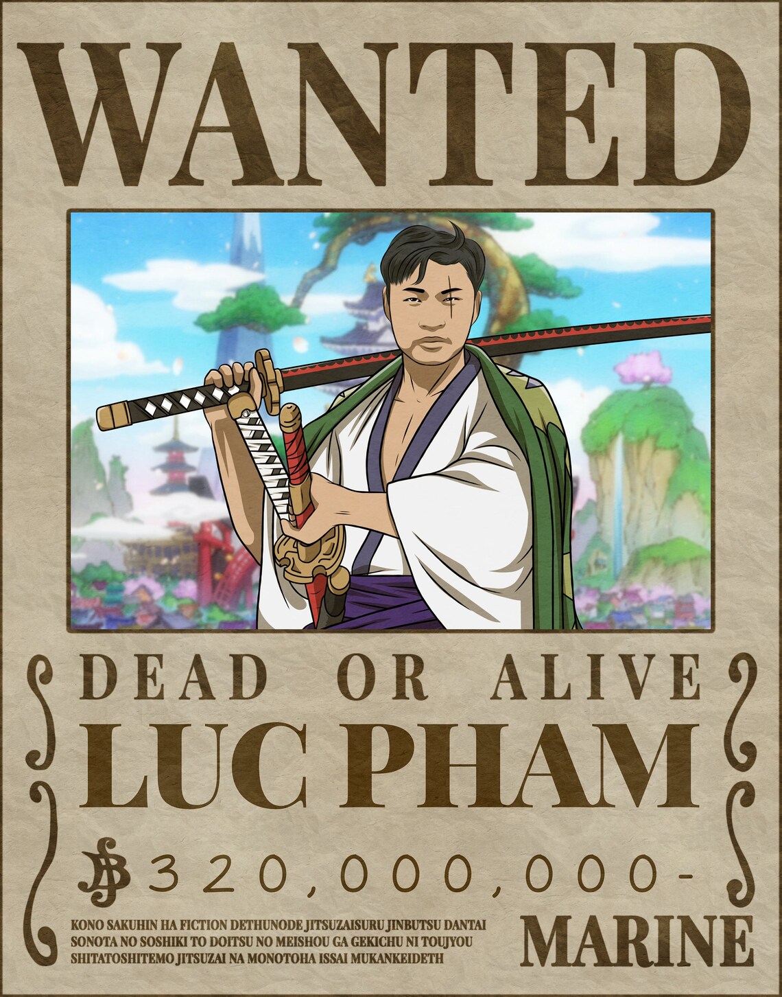 Custom Wanted Poster Anime Style. Personalized Anime Poster. Etsy UK