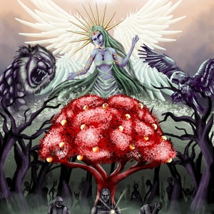 The First Breath - Gnostic Cosmology Painting