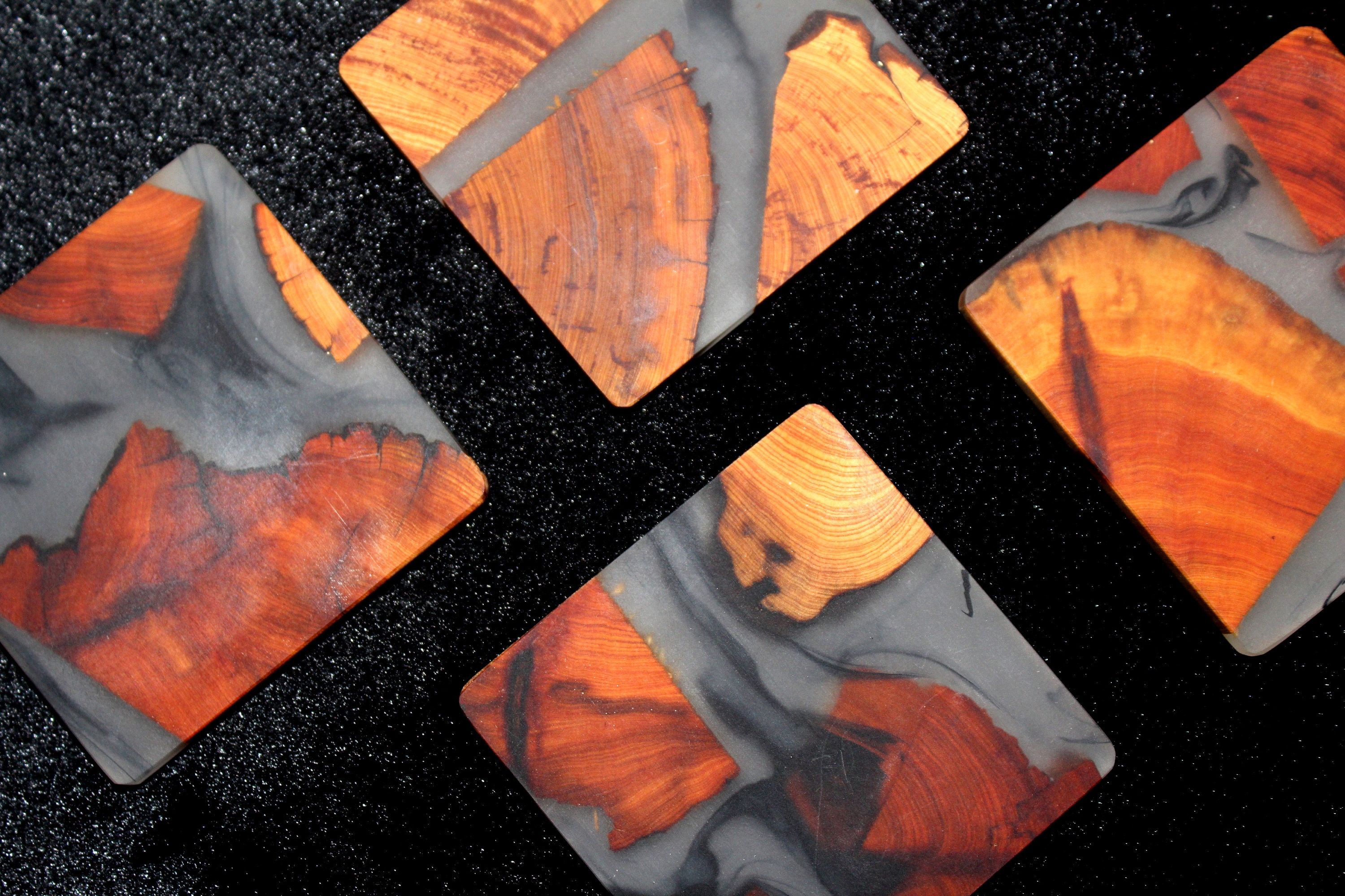 Elegant Stylish Epoxy Coasters Modern CoastersCedar Wood Etsy