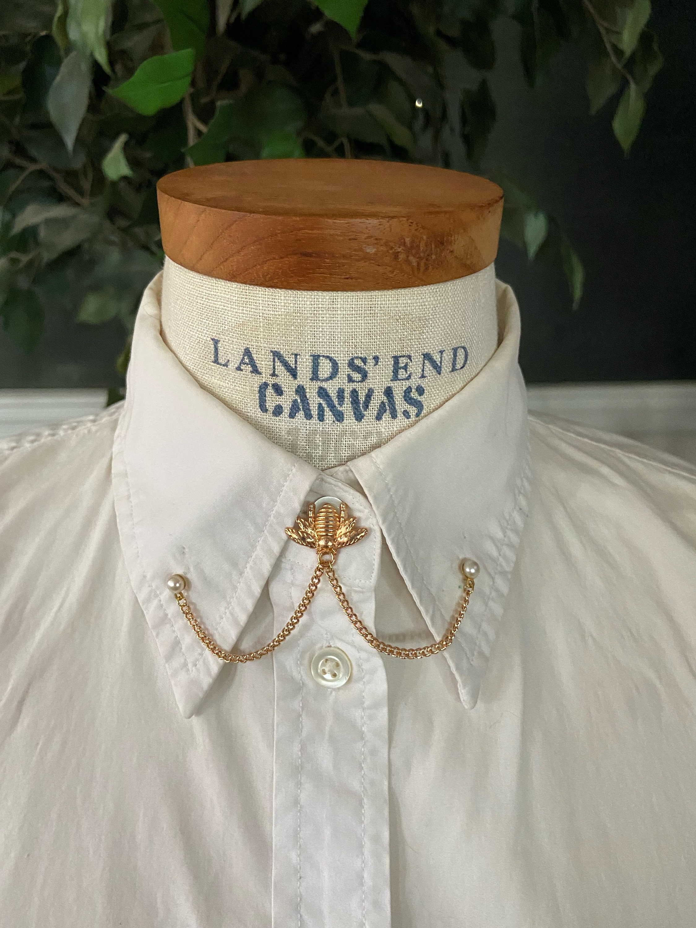 PC GOLD SHIRT COLLAR PIN - GOLD-ANTIQUE