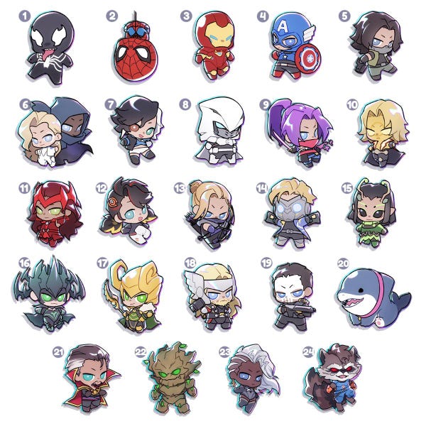 Marvel Rivalen | [chibi] Acryl Schlüsselanhänger