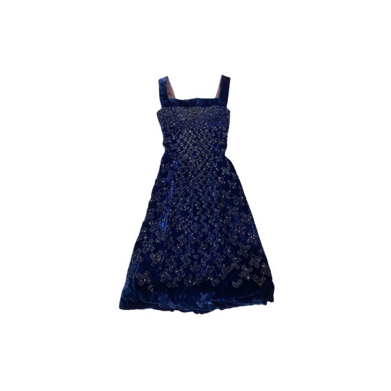 70s Beaded Velvet Sparkle Dress