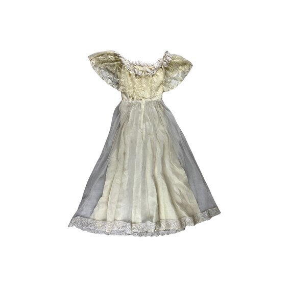 40s Off Shoulder Ruffle Dress