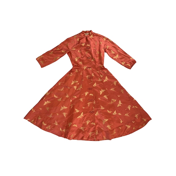 60s Butterfly Silk Kimono Dress